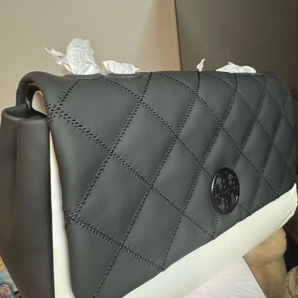 Black and White Quilted Women's Bag